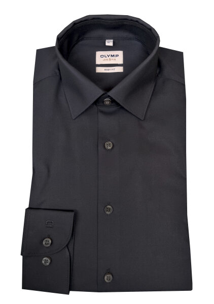 OLYMP Level Five Langarm Hemd schwarz 40