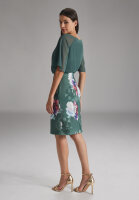 SWING Cocktailkleid mit Scubarock floral grün / multi 48
