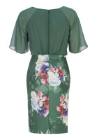 SWING Cocktailkleid mit Scubarock floral grün / multi 48