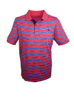 Mode Monte Carlo Polo-Shirt Knopf Strickkragen Koralle 3XL