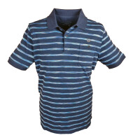 Mode Monte Carlo Polo-Shirt Knopf Strickkragen Jeansblau 4XL