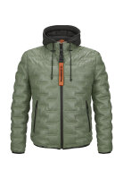 MILESTONE Herren Lederjacke MSAlonso mit Kapuze und Stepp Hellgrün 54