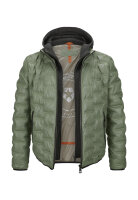 MILESTONE Herren Lederjacke MSAlonso mit Kapuze und Stepp Hellgrün 54