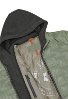 MILESTONE Herren Lederjacke MSAlonso mit Kapuze und Stepp Hellgrün 54