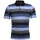 Mode Monte Carlo Polo-Shirt Knopf Strickkragen Jeansblau mit blau S