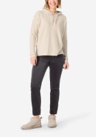 TIMEZONE Damen Langarm Shirt mit Schalkragen, beige L