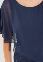 SWING Cocktailkleid mit Überwurf navy Blau 38
