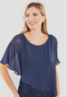 SWING Cocktailkleid mit Überwurf navy Blau 48