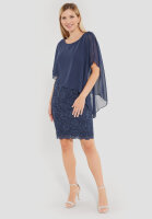 SWING Cocktailkleid mit Überwurf navy Blau 48
