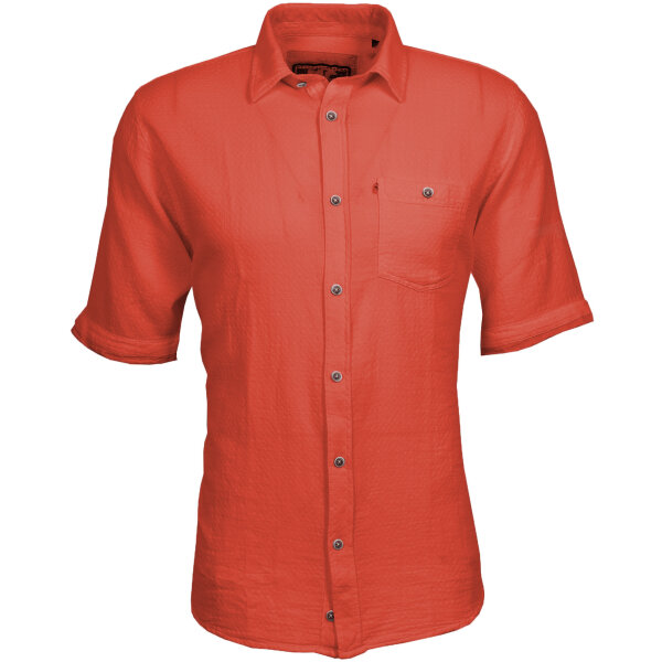 Mode Monte Carlo Hemd Halbarm Kent-Kragen Koralle M