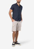 TIMEZONE Herren Halbarm Hemd gestreift dark washed blue XL