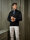 Mode Monte Carlo Herren Strickjacke mit Zip Schwarz 54