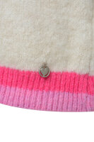 HeartKiss Pullover Short Sleeves With Contrast and Heart cream print