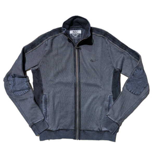 Mode Monte Carlo Sweat-Jacke full Zip 2 Seitentaschen Jeansblau S
