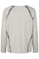 Barbara Lebek Damen Langarmshirt Steel Grau mit...