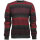Mode Monte Carlo Sweat-Shirt Rundhals Grau mit Rot 4XL