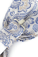 DIGEL Fest/Hochzeit Fliege "Less" mit Einstecktuch Set Paisleymuster in Hellblau Weiß
