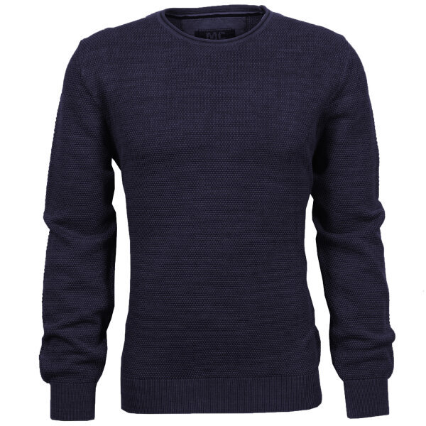 Mode Monte Carlo Pullover Rundhals Jeansblau