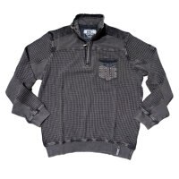 Mode Monte Carlo Sweat-Shirt Troyer Zip Anthrazit