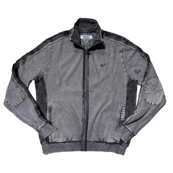 Mode Monte Carlo Sweat-Jacke full Zip 2 Seitentaschen Silbergrau