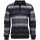 Mode Monte Carlo Sweat-Shirt Troyer Zip Jeansblau grau