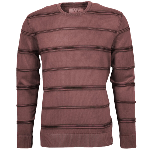 Mode Monte Carlo Pullover Rundhals Dunkelrot