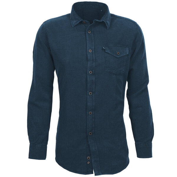 Mode Monte Carlo Hemd Langarm Kent-Kragen Türkis