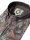 Mode Monte Carlo Hemd Langarm verdeckter Button-Down Kragen Schwarz mit rot