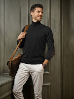 Mode Monte Carlo Herren Pullover Rolli Schwarz
