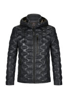 MILESTONE Herren Lederjacke MSTamino mit Kapuze und Stepp Nachtblau 56