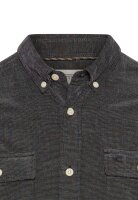 Camel Active Herren Langarmhemd mit aufgesetzten Taschen, grau