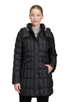 Gil Bret Damen Winter Steppmantel mit Kapuze, schwarz