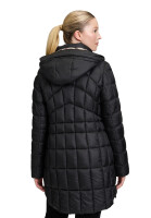 Gil Bret Damen Winter Steppmantel mit Kapuze, schwarz