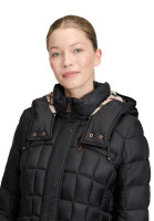 Gil Bret Damen Winter Steppmantel mit Kapuze, schwarz