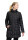 Gil Bret Damen Winter Steppmantel mit Kapuze, schwarz