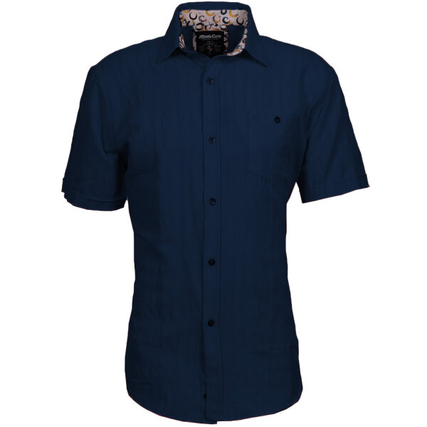 Mode Monte Carlo Hemd Halbarm Kent-Kragen Marine 3XL