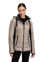 Gil Bret kurze Damen Windjacke gesteppt mit Kapuze, beige schwarz