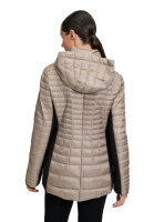 Gil Bret kurze Damen Windjacke gesteppt mit Kapuze, beige schwarz
