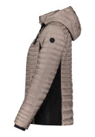 Gil Bret kurze Damen Windjacke gesteppt mit Kapuze, beige schwarz