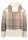 AMBER & JUNE Damen Wollstoff Jacke mit Kapuze, hellbeige braun kariert