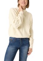 TIMEZONE Damen Stehkragen Strickpullover, beige