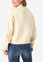 TIMEZONE Damen Stehkragen Strickpullover, beige