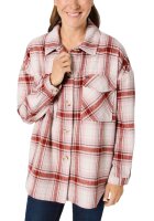 TIMEZONE Damen Overshirt Blusen Jacke, blush checks rot
