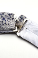 DIGEL Fest/Hochzeit Plastron "Loy" mit Einstecktuch Set Silber Blau