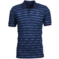 Mode Monte Carlo Polo-Shirt Knopf Strickkragen Jeansblau XL