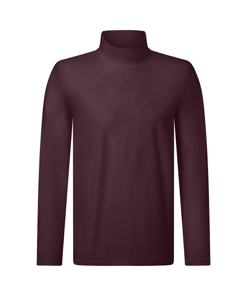 PIERRE CARDIN Herren Langarm Shirt Rolli winetasting dunkelrot