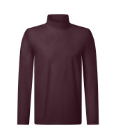 PIERRE CARDIN Herren Langarm Shirt Rolli winetasting dunkelrot