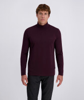 PIERRE CARDIN Herren Langarm Shirt Rolli winetasting dunkelrot