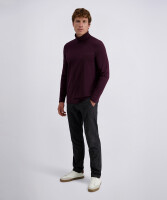 PIERRE CARDIN Herren Langarm Shirt Rolli winetasting dunkelrot