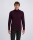 PIERRE CARDIN Herren Langarm Shirt Rolli winetasting dunkelrot